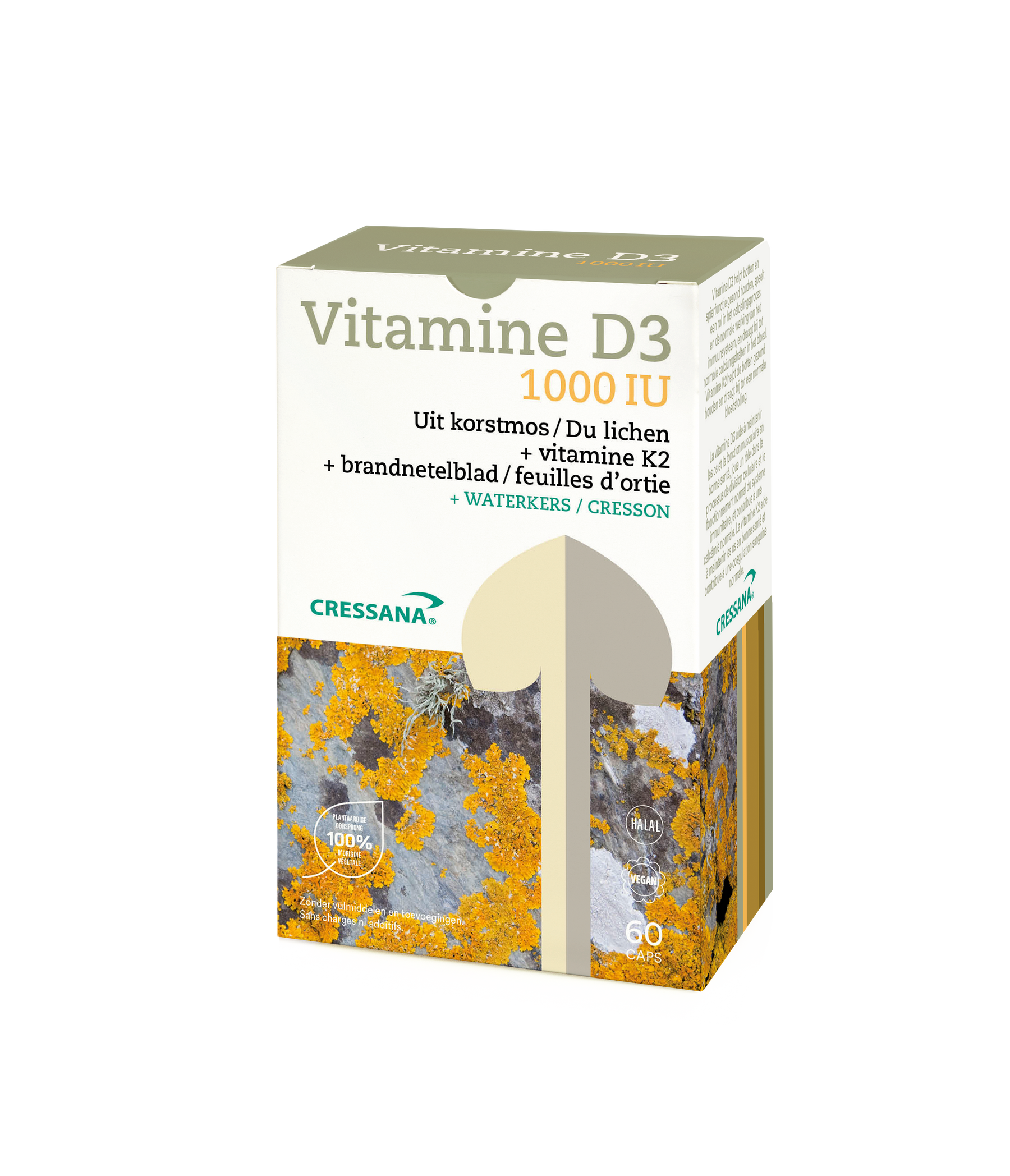 Vitamine D3 1000IU/25mcg & K2 plantaardig Cressana® Nederland