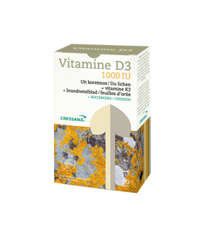 Vitamine D3 1000IU/25mcg & K2 plantaardig Cressana® Nederland